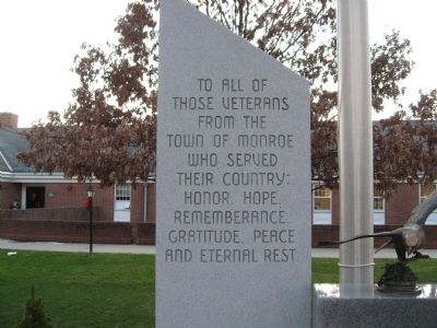 Monroe Veterans Memorial. Click for full size. Monroe Veterans Memorial image. Click for full size.