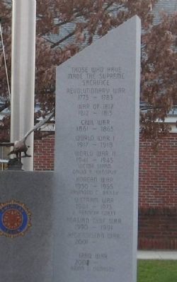 Monroe Veterans Memorial. Click for full size. Monroe Veterans Memorial image. Click for full size.