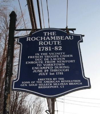 The Rochambeau Route 1781 – 82 Marker. Click for full size. The Rochambeau Route 1781 – 82 Marker image. Click for full size.