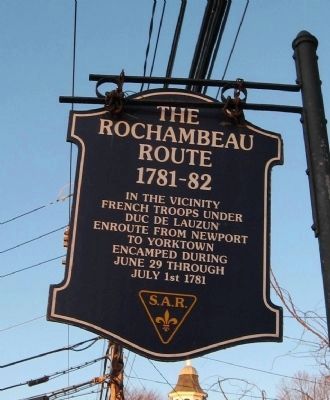 The Rochambeau Route 1781 – 82 Marker. Click for full size. The Rochambeau Route 1781 – 82 Marker image. Click for full size.