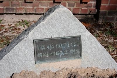 Brig. Gen. Cantey, C.S.A. Horse Mounting Stone. Click for full size. Brig. Gen. Cantey, C.S.A. Horse Mounting Stone image. Click for full size.