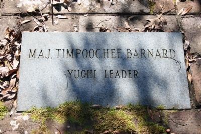 Maj. Timpoochee Barnard Yuchi Leader Gravestone Marker image. Click for full size.