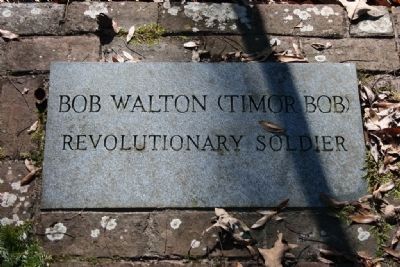 Bob Walton (Timor Bob) Revolutionary Soldier Gravestone Marker image. Click for full size.