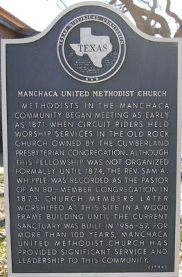 Manchaca United Methodist Church Marker image. Click for full size.