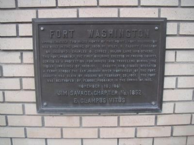 Fort Washington Marker image. Click for full size.