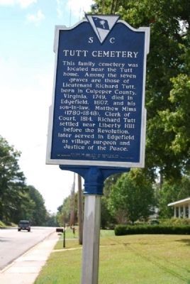 Tutt Cemetery Marker image. Click for full size.