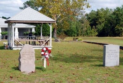 Bettis Academy Park<br>Memorials to A.W. Nicholson & A.C. Highwater. Click for full size. Bettis Academy Park<br>Memorials to A.W. Nicholson & A.C. Highwater image. Click for full size.
