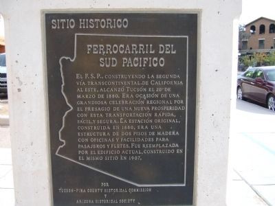 Southern Pacific Railroad Marker. Click for full size. Southern Pacific Railroad Marker image. Click for full size.