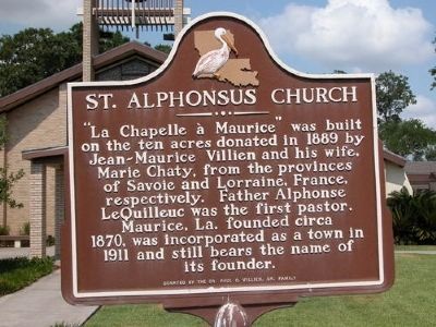 St. Alphonsus Church Marker image. Click for full size.