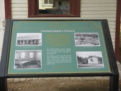 Undertaker's Office Marker. Click for full size. Undertaker's Office Marker image. Click for full size.