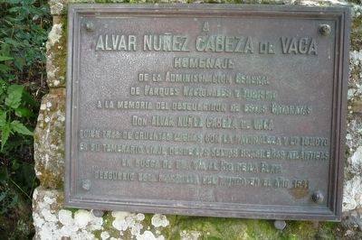 Alvar Núñez Cabeza de Vaca Marker. Click for full size. Alvar Núñez Cabeza de Vaca Marker image. Click for full size.