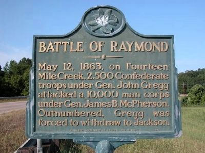 Battle of Raymond Marker image. Click for full size.