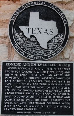 Edmund and Emily Miller House Marker image. Click for full size.
