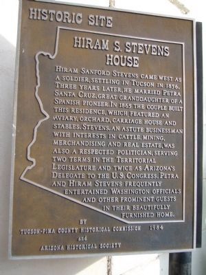 Hiram S. Stevens House Marker image. Click for full size.