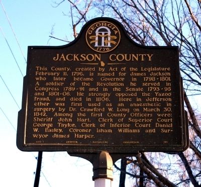 Jackson County Marker. Click for full size. Jackson County Marker image. Click for full size.