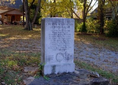 Original Hospital Site of Wayside Home Marker. Click for full size. Original Hospital Site of Wayside Home Marker image. Click for full size.