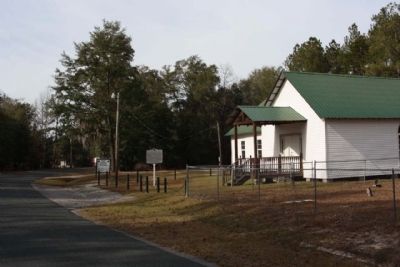 Oak Grove Baptist Church and Marker looking east along Rivers Hill Road image. Click for full size.
