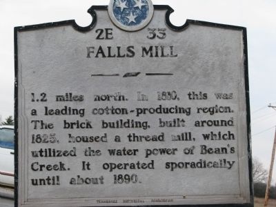 Falls Mill Marker. Click for full size. Falls Mill Marker image. Click for full size.