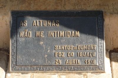 Santos Dumont Memorial - Marker Panel 1. Click for full size. Santos Dumont Memorial - Marker Panel 1 image. Click for full size.