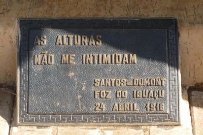 Santos Dumont Memorial - Marker Panel 1 image. Click for full size.
