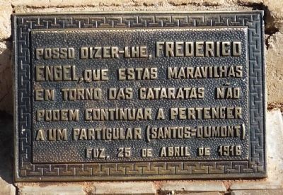 Santos Dumont Memorial - Marker Panel 2. Click for full size. Santos Dumont Memorial - Marker Panel 2 image. Click for full size.