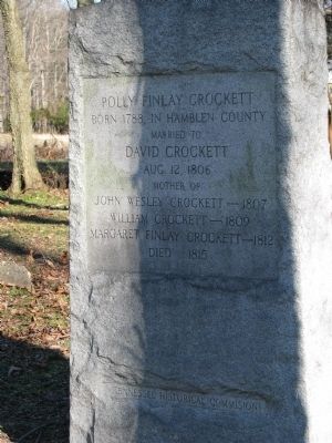 Polly Finlay Crockett Grave image. Click for full size.