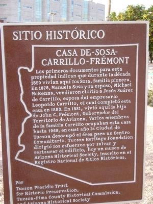 Casa De-Sosa-Carillo-Frémont Marker. Click for full size. Casa De-Sosa-Carillo-Frémont Marker image. Click for full size.