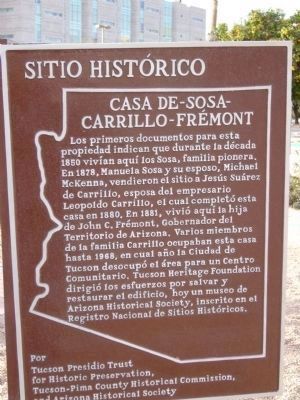 Casa De-Sosa-Carillo-Frmont Marker image. Click for full size.