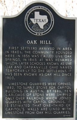 Oak Hill Marker image. Click for full size.