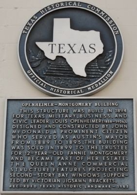Openheimer-Montgomery Building Marker image. Click for full size.