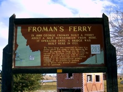 Froman's Ferry Marker image. Click for full size.