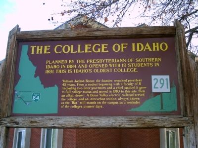 The College of Idaho Marker image. Click for full size.
