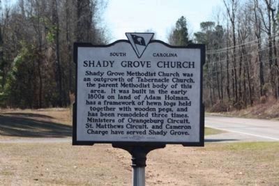 Shady Grove Church Marker, as seen along Cameron Road (State Road 33) image. Click for full size.