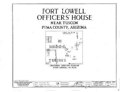 Original Ground Plan of Fort Lowell in 1873 image. Click for full size.