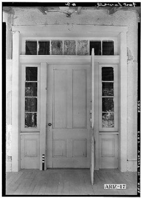 Fort Lowell Officers Quarters Front Entrance Detail image. Click for full size.