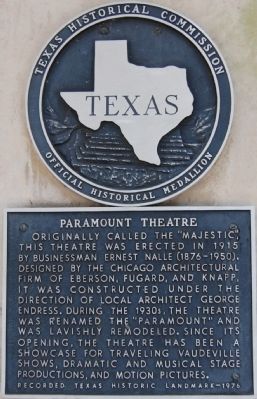 Paramount Theater Marker. Click for full size. Paramount Theater Marker image. Click for full size.