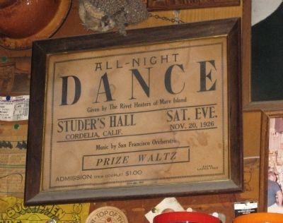 Notice for 11/20/26 All-Night Dance At Studer's Hall image. Click for full size.