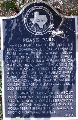 Pease Park Marker image. Click for full size.