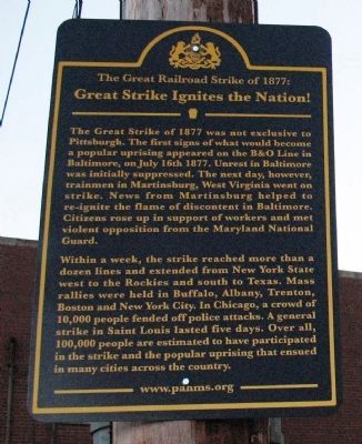 Great Strike Ignites the Nation! Marker image. Click for full size.
