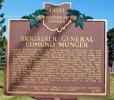 Brigadier General Edmund Munger Marker image. Click for full size.