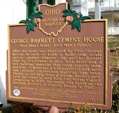 George Barrett Cement House Marker image. Click for full size.