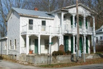 George Barrett Cement House and Marker. Click for full size. George Barrett Cement House and Marker image. Click for full size.