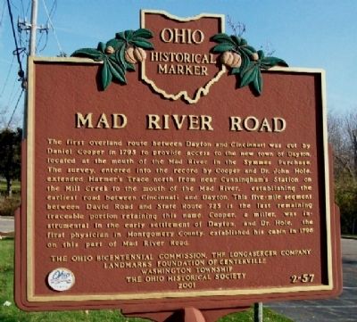 Mad River Road Marker (Side A) image. Click for full size.