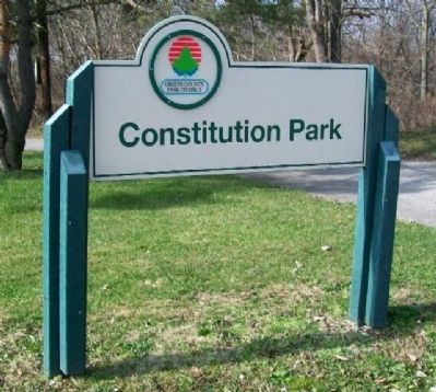 Constitution Park Sign. Click for full size. Constitution Park Sign image. Click for full size.
