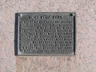 Fort Pea Park Marker image. Click for full size.