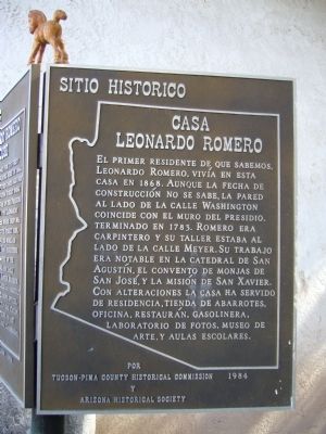 Leonardo Romero House Marker image. Click for full size.