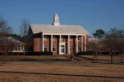 The 1938 Hewitt High School built on the site of the Trussville Furnace by the WPA image. Click for full size.