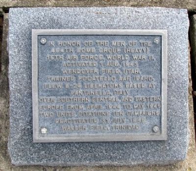 464th Bomb Group (Heavy) Marker. Click for full size. 464th Bomb Group (Heavy) Marker image. Click for full size.