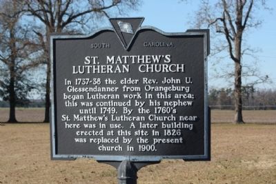 St. Matthew's Lutheran Church Marker image. Click for full size.