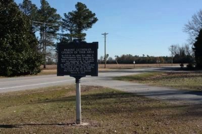 St. Matthew's Lutheran Church Marker, Sherlock road in background image. Click for full size.